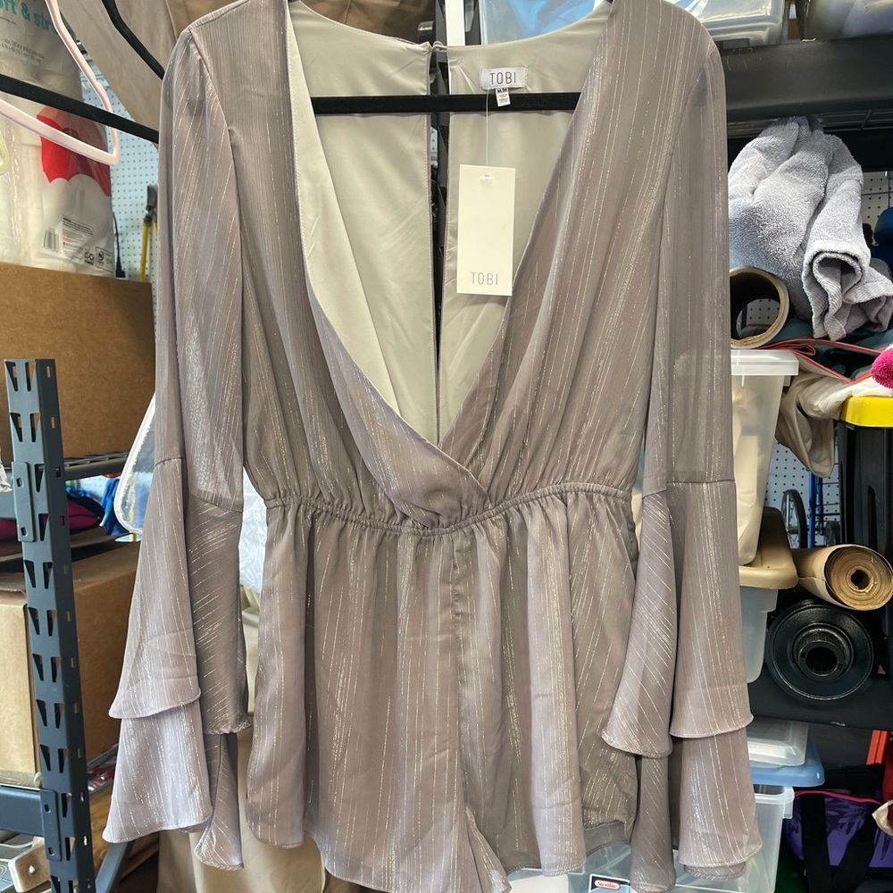 Tobi Silver Romper